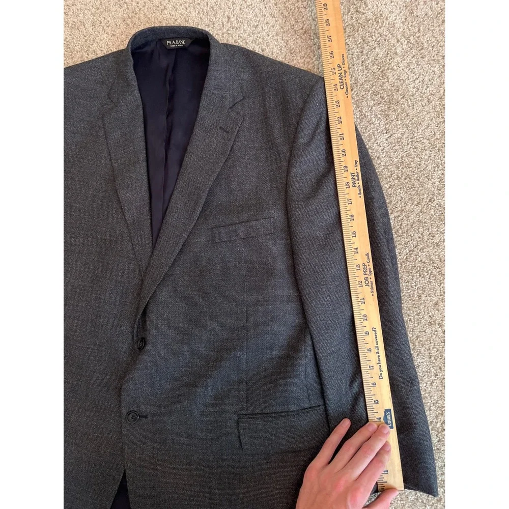 Jos. A. Bank Mens Blazer 50R Charcoal Gray Two Button Tailored Fit Suit Jacket